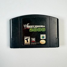 WWF WrestleMania 2000 Nintendo 64 N64 THQ Authentic Wrestling Game Cartridge
