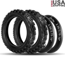 Dirt Bike Tire Inner Tube Set 10in Heavy Duty Universal Fit Puncture Proof New