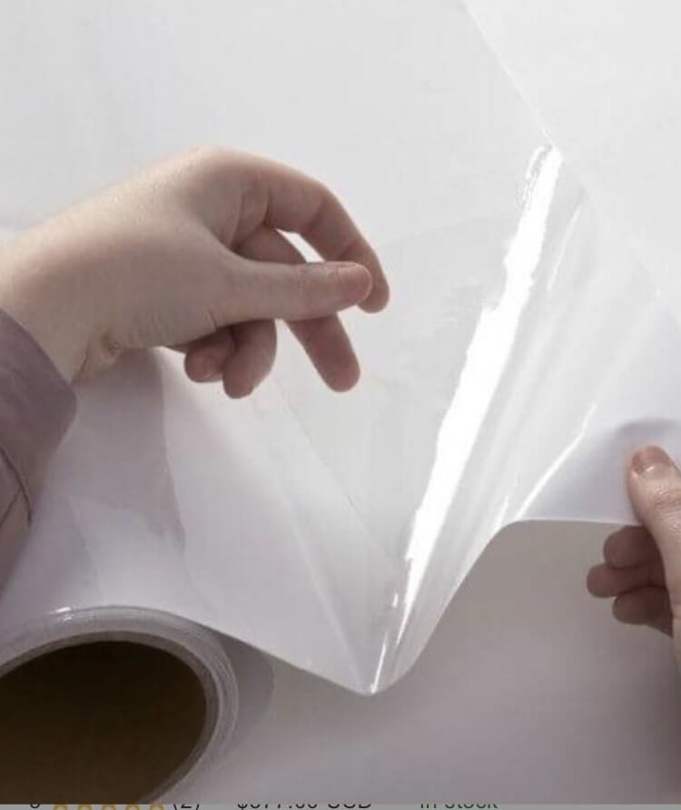 Clear Gloss Transparent Sticky Back Plastic Self Adhesive Vinyl Film ...
