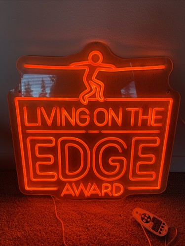 Neon Sign: Living On The Edge Award | eBay