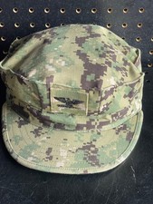 New NWU Type III AOR-2 USN US Navy Camouflage Utility Cap Size 7 3/8 W/ EMBLEM