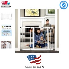 Safety 29-49" Easy Step Extra Wide Baby Gate for Doorways  Bottom of Stairs,...