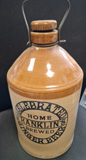Celebrated Franklin's Ginger Beer Stoneware Flagon with  WoodenTap