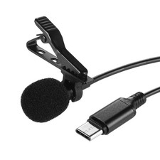 Mini Lapel Lavalier Clip-on Condenser Microphone Mic With Type-C Plug For A HRKC