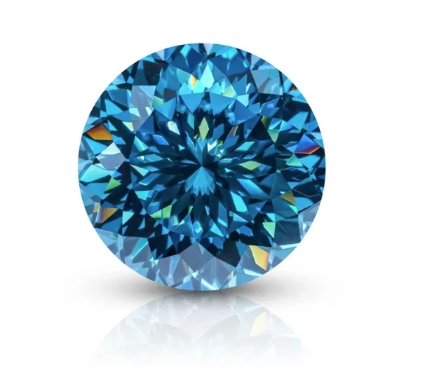 Fancy  Blue Color 1.00 CT Portuguese Cut Lab Grown CVD Diamond VVS1 Gemstone6x6M