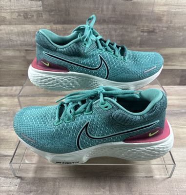 NIKE Women's ZOOMX INVINCIBLE RUN 2 FLYKNIT Teal Pink Athletic Running SZ 8