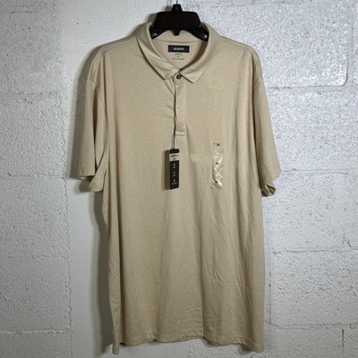 Alfani Men's AlfaTech Stretch Solid Polo Shirt, brown rice XL $50