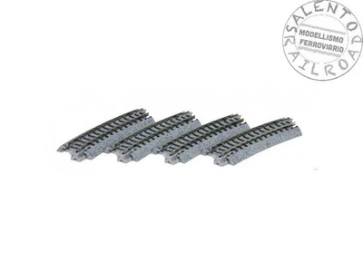 Kato 20-111 - Spur N - Set Mit 4 Kurvenweichen R282 15° Mit Schotterbett - Bild 1 von 2