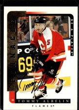 1996-97 Pinnacle Be a Player #161 Tommy Albelin Auto Calgary Flames C08