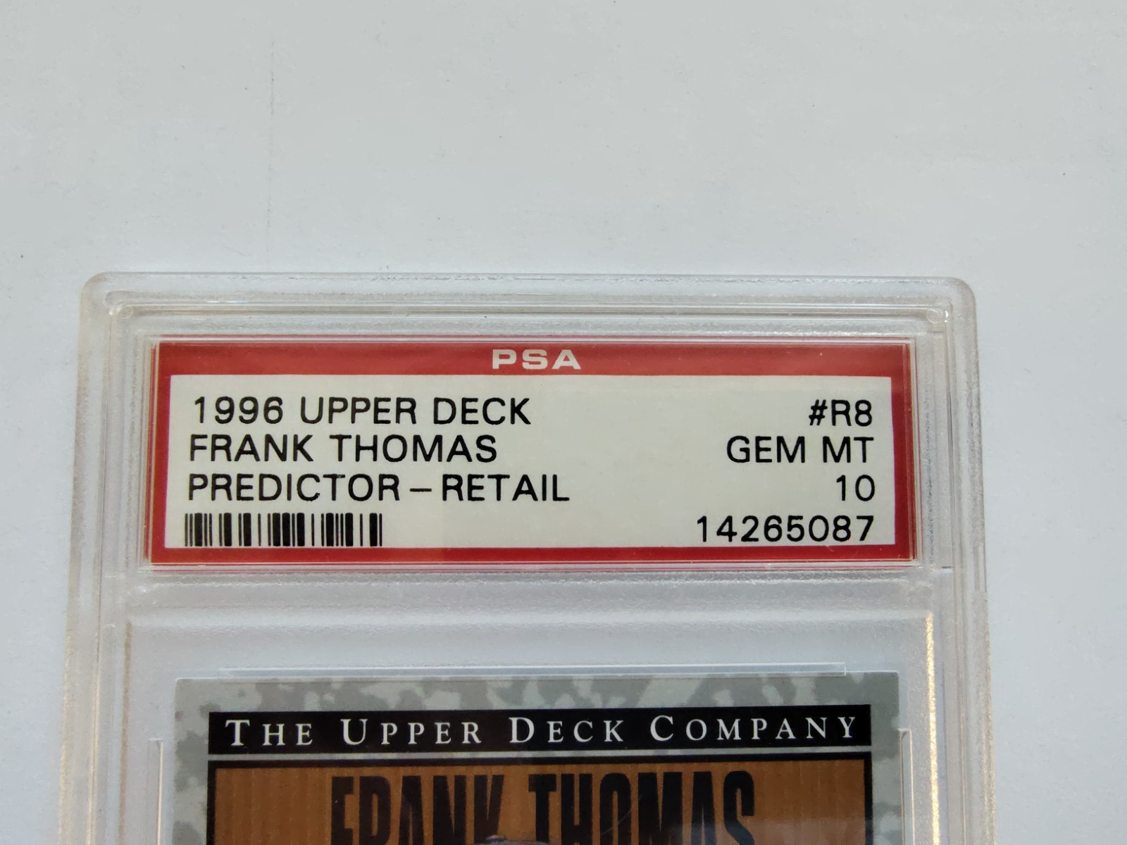 1996 Upper Deck FRANK THOMAS Retail Predictor #R8 GEM MINT PSA 10 - POP 2 !! view 3