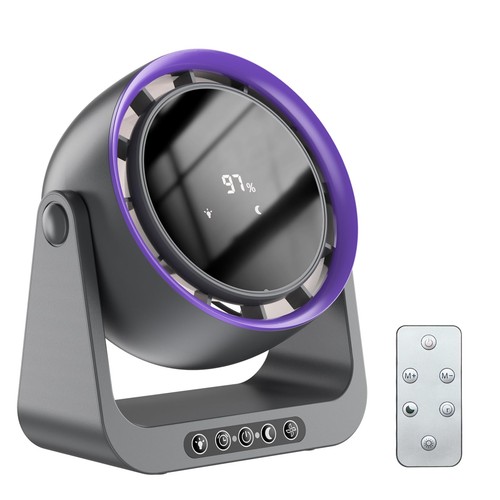 Desk Fan Rechargeable with Remote & LED Display, 5400mAh USB Desktop Fan, 5
