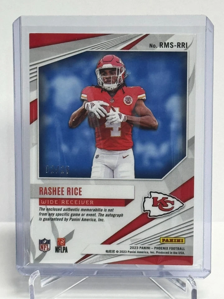 2023 Panini Phoenix Rising Rookie Material Auto RMS-RRI Rashee Rice 2/25 Red - Image 2 of 3
