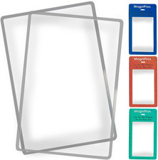 2 Pack Large Full Page 3X Premium Magnifying Sheet Fresnel Lens 7.5 X 10.5 wit