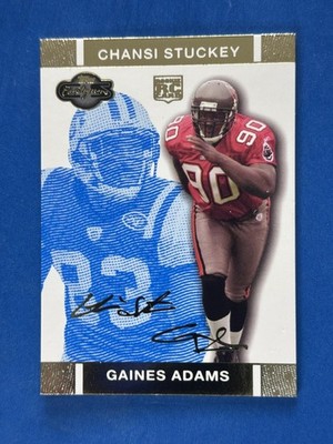 2007 Topps Co-Signers Changing Faces Gold Blue #96a Gaines Adams/Stuckey #/349