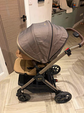 Silver Cross Single Pushchair Beige/Grey/Black w/ Basket Adjustable Handles