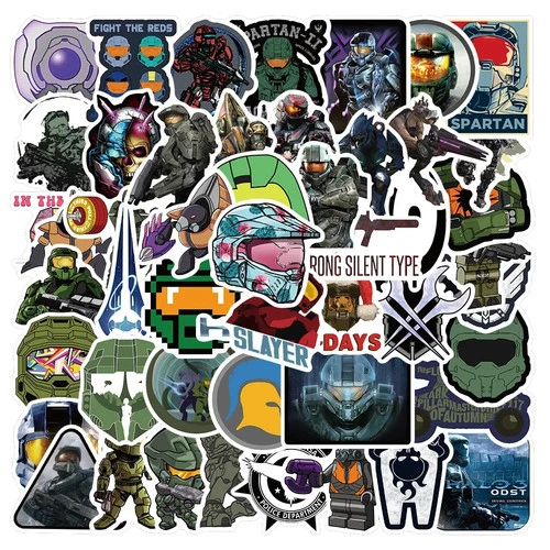 Halo Inspired Scrapbook/Skateboard Vinyl Sticker Set Of 50 Pieces