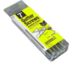 Gutter Screws, With 5 In. Ferrule With Bit, White, 7 In., 10-Pk. - 33047PKHP