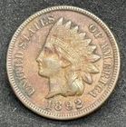 1892 Indian Head Cent, AU++ Condition! 3-3/4 Diamonds!