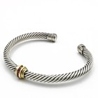 David Yurman 14K Sterling Ruby Cable Station Cuff 6" Bracelet Lot of 2 #S5627-3 — photo 4