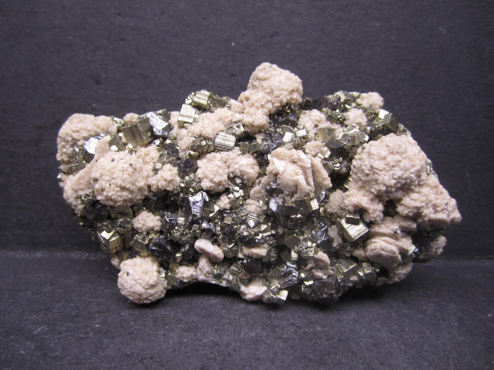 Peru Large Rocks Pyrite Crystal Cluster with Manganoan Calcite, Morococha Mine, Peru #14 ...