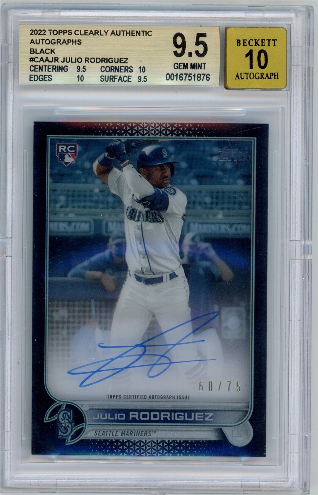 Julio Rodriguez 99枚限定 サインカード clearly JULIO・RODRIGUEZ