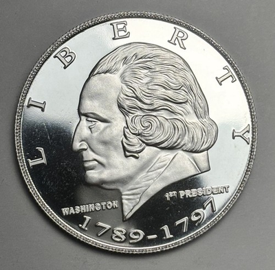 #ad Washington President Silver Round Commemorative. .999 Troy Oz. FineSilver Round $86.75