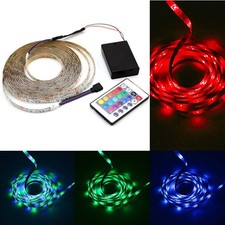 Battery Powered LED Strip Lights 2835 RGB TV Backlight Lighting Remote Control