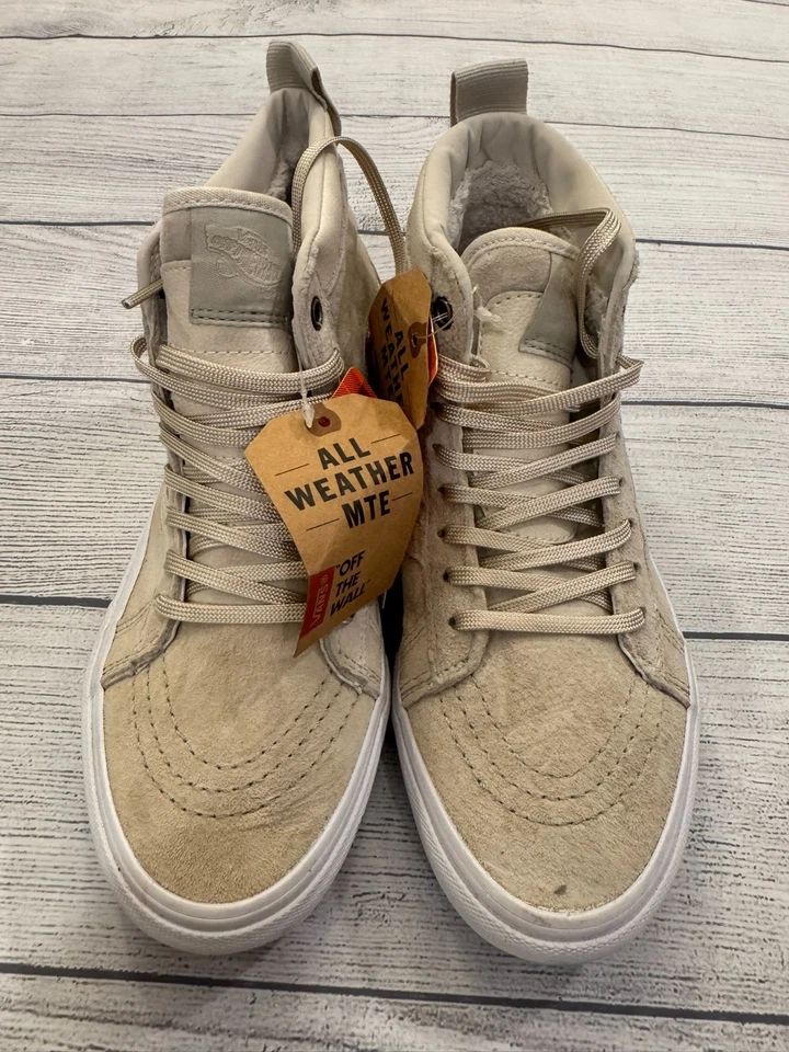 Vans Zapatos Sk8 Hi MTE Cemento/Abedul Damas Talla 7 Nuevas Tenis de Skate Foto 3 de 4