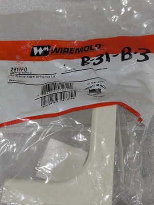 Wiremold 2917FO Uniduct 2900 Radiused External Elbow Fitting Ivory Raceway ELBO