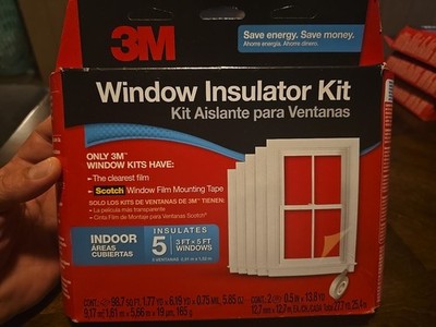 3M Window Insulator Cover Kit Covers 5 Windows 3 ft x 5 ft New