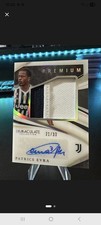 Patrice Evra Panini Immaculate Collection  /33 Auto with patch worn Material.