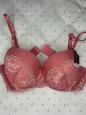 Sofra Intimates Push Up Bra Coral Pink Lace 3...