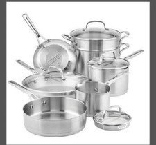 KitchenAid 3-Ply Base Stainless Steel 11pc Co...