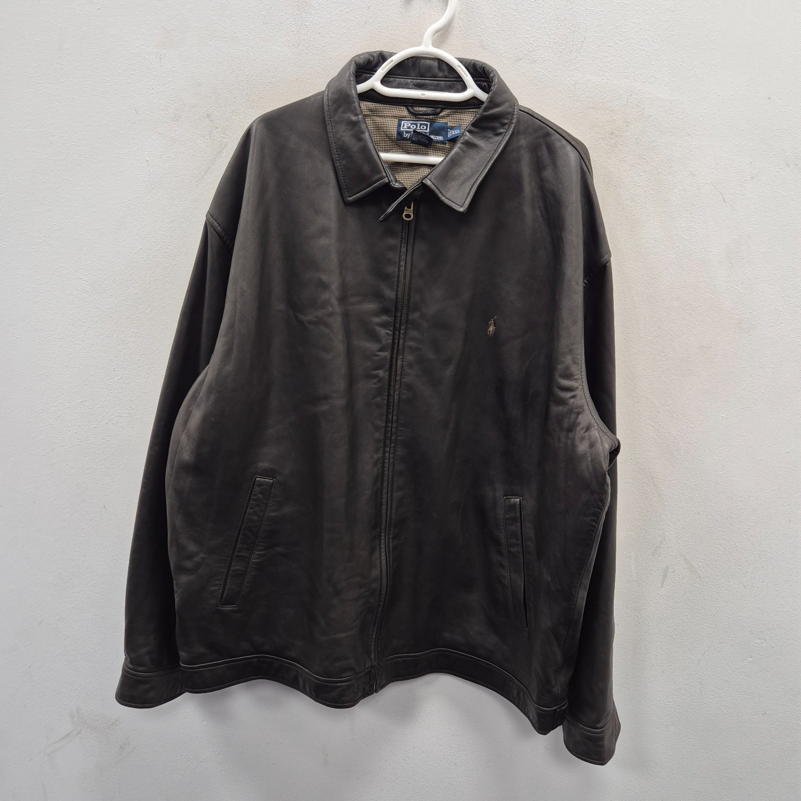 Polo Ralph Lauren Vintags Lambskin Leather Harrington Swingtop Jacket Size XXL