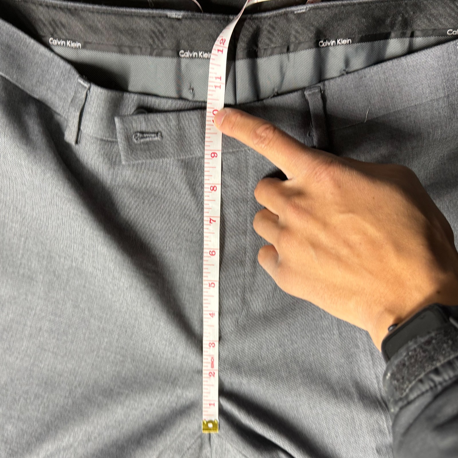 Calvin Klein Men's X Slim Fit Pants 38/29 Gray Stretch Straight Leg Dresswear thumbnail 9