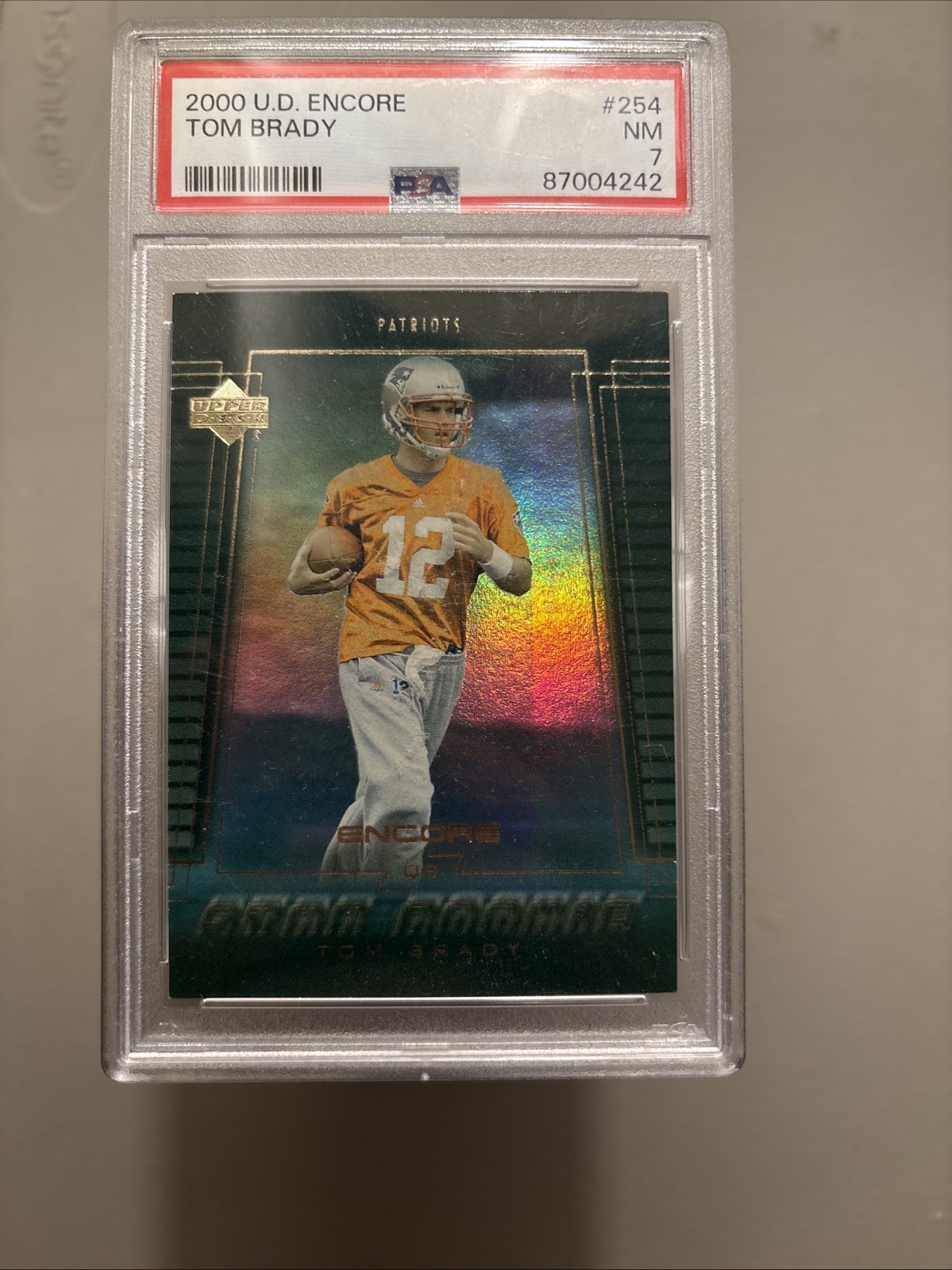 2000 Upper Deck Encore - Star Rookie Tom Brady #254 (RC)