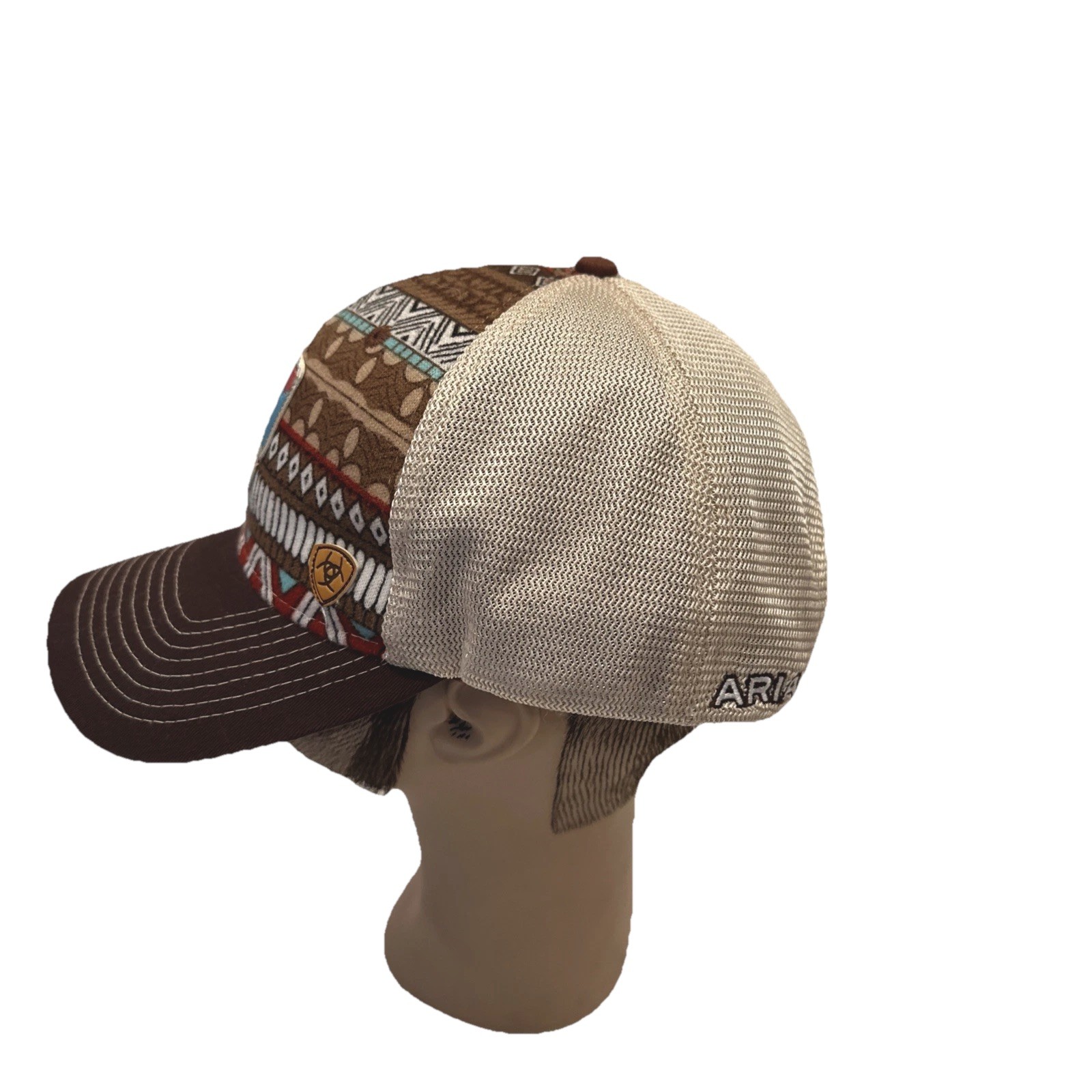 Ariat Thunderbird Patch Trucker Hat Aztec Mesh Sn… - image 8