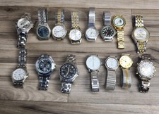 Lot Of 15 Analog Wathes Untested Need Batteries Brut Armitron Peugeot Quartz
