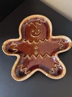 Vintage Hull Pottery Brown Drip Glaze Gingerbread Man