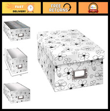 Floral Photo Storage Box, Durable Organizer for 4x6 Photos, Keepsake Album