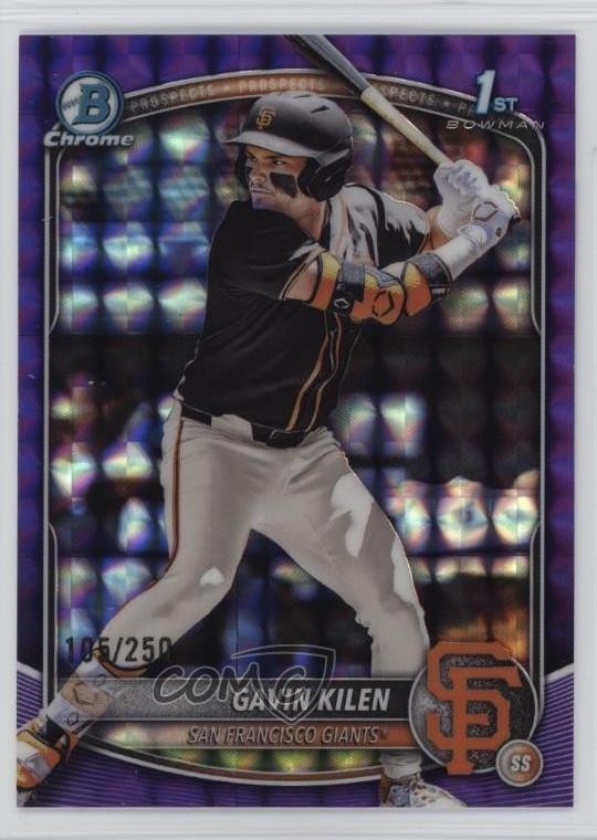 2025 Bowman Draft Chrome Purple Geometric Refractor 105/250 Gavin Kilen #BDC-40