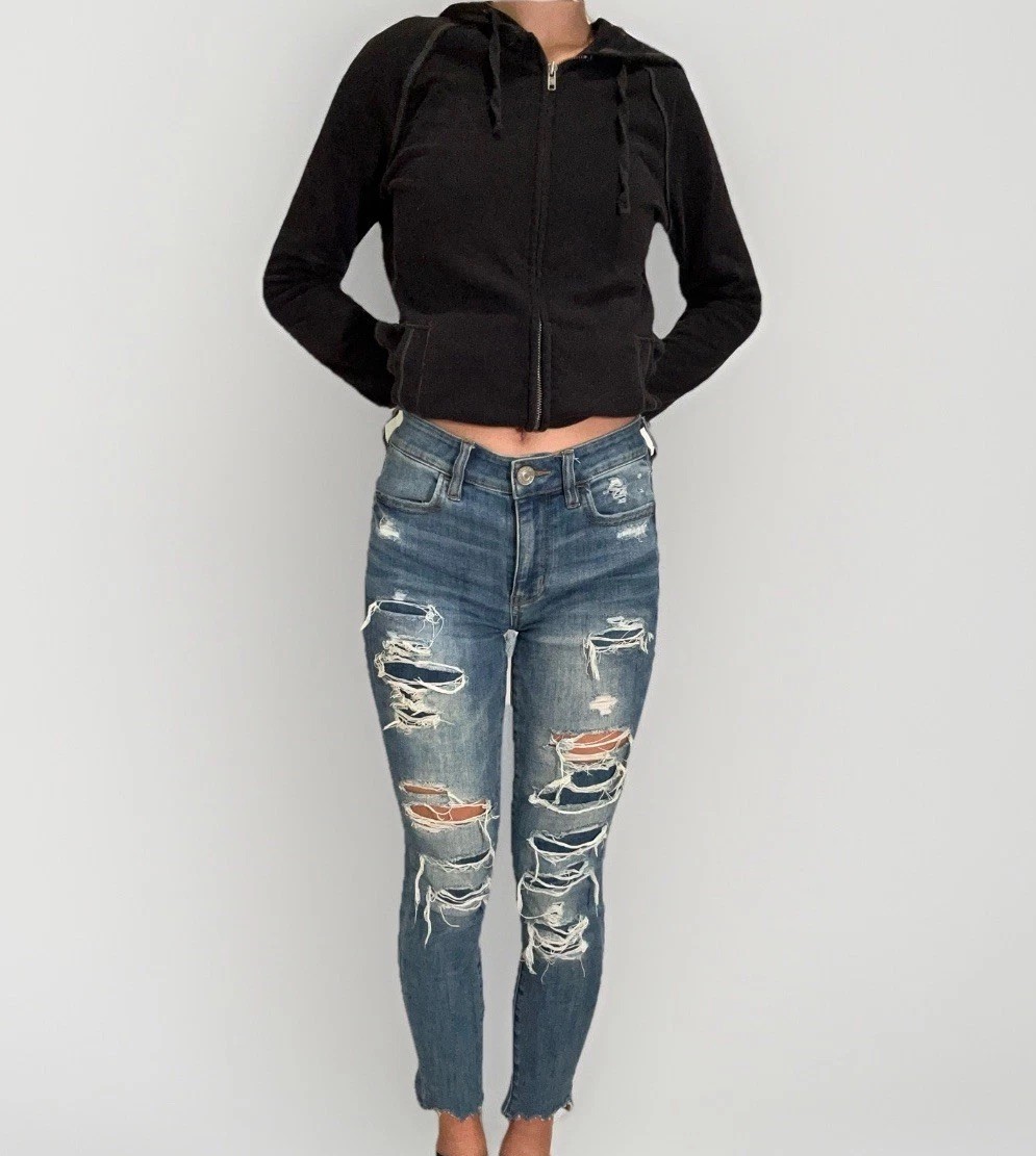 American Eagle Next Level Ripped Medium -Waisted … - image 2