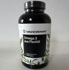 natural elements Omega 3 Fischöl 365 Kapseln...