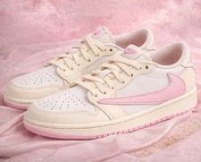 NEW Travis Sc0tt x Jordan 1 Low OG SP “Shy Pink/Muslin” Men's Size US