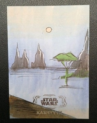 Star Wars Sketch Card Kashyyyk. Eric Madina 2024 Hyperspace