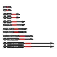 12Pcs PH2 Impact Driver Bit Set Magnetic Phillips Screwdriver Drill Bits Tool