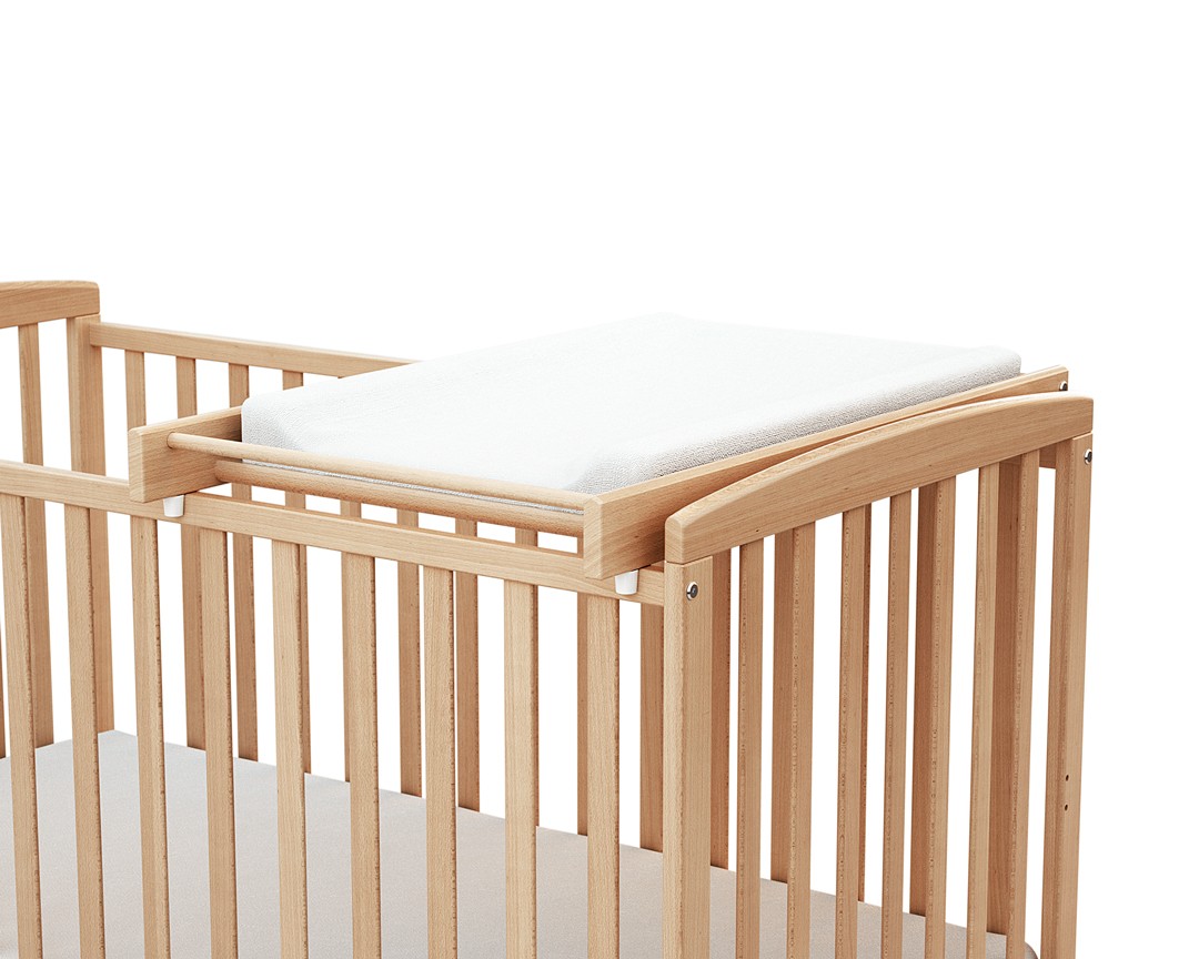 Plan à langer de lit MONA pour optimiser l'espace de la chambre de bébé en bois