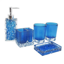 5-Piece Bathroom Accessory Set with Soap Dish, Soap Dispenser, Toothbrush Holder