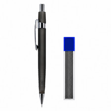 4 Mechanical Pencil Set 0.7mm HB with Built in Eraser and Lead Refills
