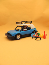 Playmobil System Vintage 3210 - Voiture Bleue Avec Valises Et Personnages, Occasion
